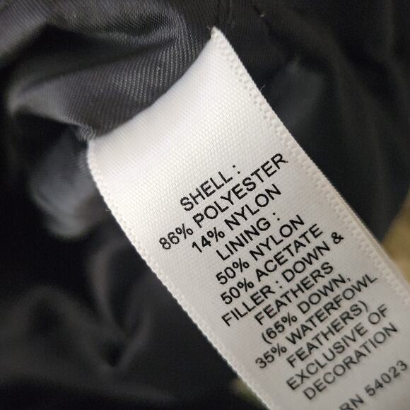 Banana Republic Women Black Solid Faux Fur Hooded Parka Jacket Down Size Small - Picture 6 of 6